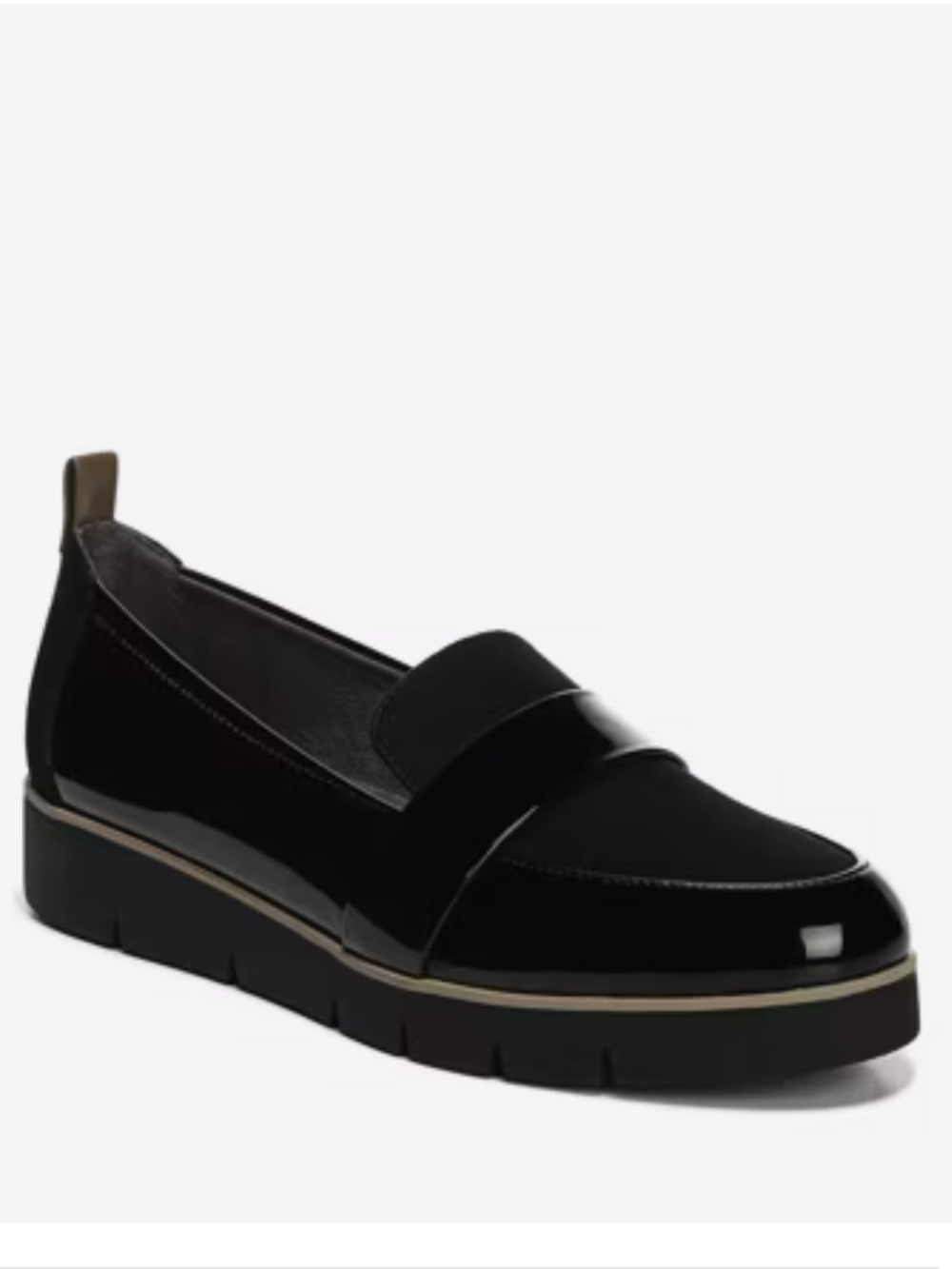 Dr. Scholl's Pantent and Suede Wedge Loafer